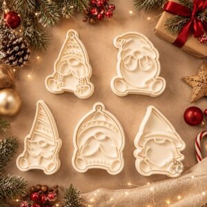 Kit 5 cortadores Papai Noel