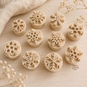 Conjunto 10 Carimbos Flocos de Neve