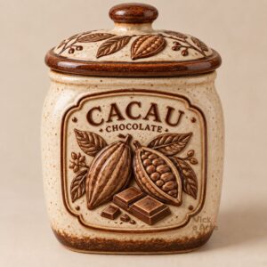Carimbo Rótulo Vintage Cacau
