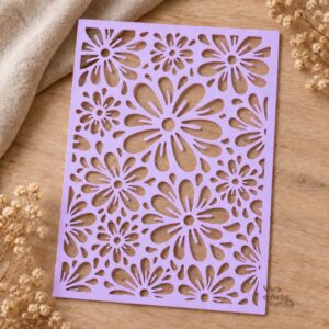 Stencil Floral Retangular